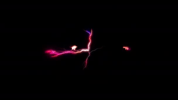 Black Friday Glow Pink Neon Αφηρημένο Κείμενο Lightning Animation Μαύρο — Αρχείο Βίντεο