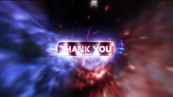 Thank You White Text Abstract Sci Word Futuristic Cinematic Hitech — Stock Video