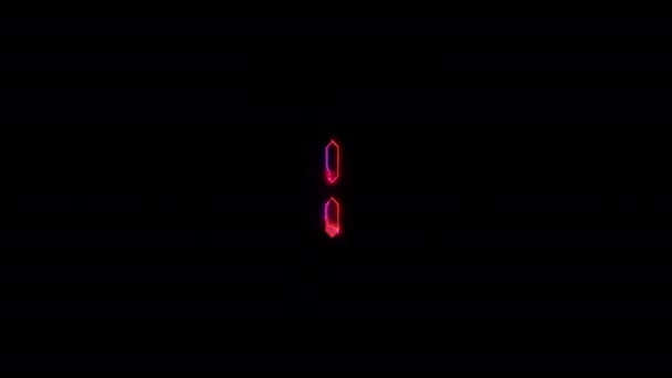 Número Brilho Neon Rosa Resumo Animação Texto Relâmpago Sobre Fundo — Vídeo de Stock