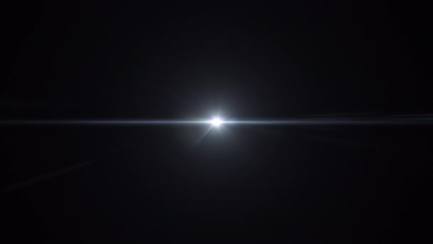 Центр Петлі Мерехтить Біло Блакитними Зоряними Променями Вогні Оптичної Лінзи — стокове відео