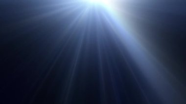 En üstteki mavi optik lens ışık ışını animasyon sanat arkaplanını parlatmaktadır. Lamba ışınları dinamik, parlak video görüntülerini etkiler. 