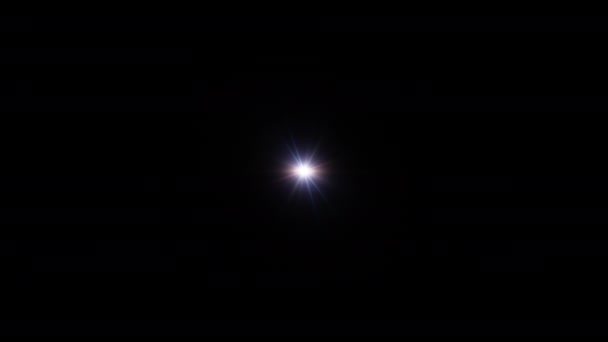 Centrum Pętli Obracające Się Wielobarwne Światła Gwiazd Obiektyw Optyczny Rozbłyska — Wideo stockowe
