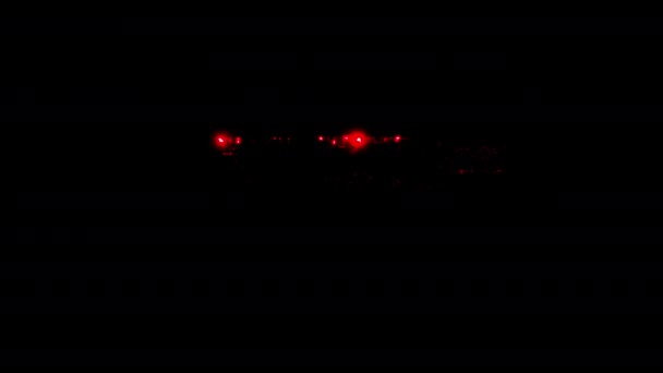 Nieuws Update Gloeien Kleurrijke Neon Laser Glitch Teksteffect Animatie Zwarte — Stockvideo