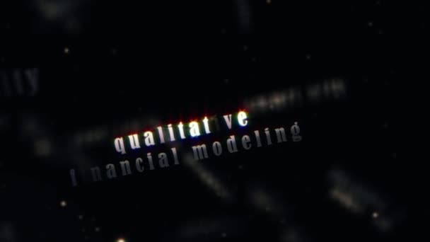 Quantum Technology Glöd Silver Text Med Effekt Cinematic Titel Animation — Stockvideo