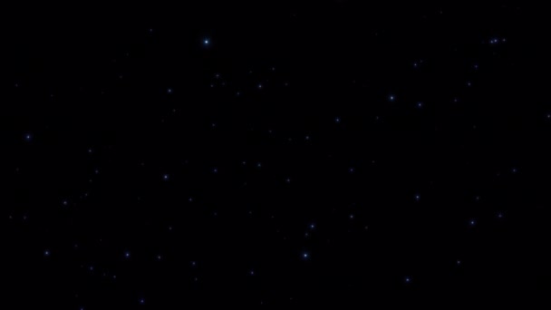 Lazo Abstracto Brillo Estrellas Azules Partículas Polvo Que Fluye Animación — Vídeo de stock