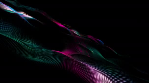 Abstract Seamless Loop Mesh Glowing Blurred Colorful Digital Luxurious Sparkling — Stock Video