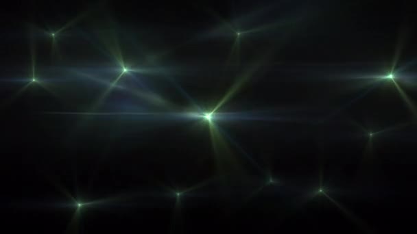Abstrakcyjna Pętla Migoczący Zielony Migający Obiektyw Optyczny Rozbłyska Aparat Fotograficzny — Wideo stockowe