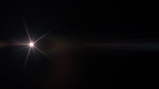Abstrato Explosão Ouro Lente Óptica Chama Luz Animação Movendo Esquerda — Vídeo de Stock