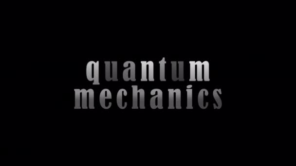 Quantum Technology Glöd Rosa Neon Abstrakt Blixt Text Animation Svart — Stockvideo