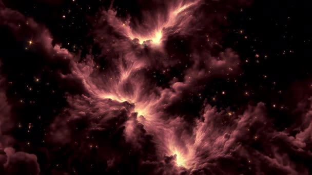 Galaxy Space Flight Exploration Nebula Travel Nebula Cloud Galactic Center — Stock Video