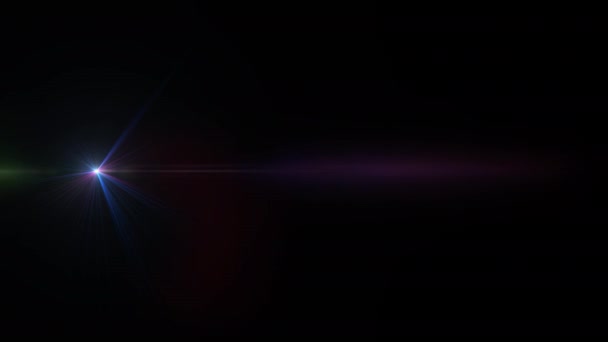 Αφηρημένη Βρόχο Τρεμοπαίζει Ροζ Μπλε Αστέρι Οπτικό Φακό Φωτοβολίδες Φως — Αρχείο Βίντεο