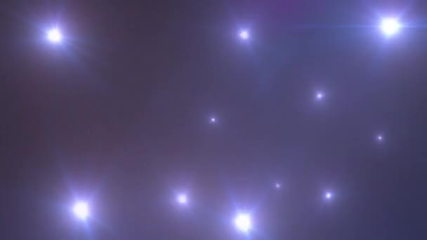 Abstrato Loop Cintilação Brilho Branco Roxo Azul Piscando Lente Óptica — Vídeo de Stock
