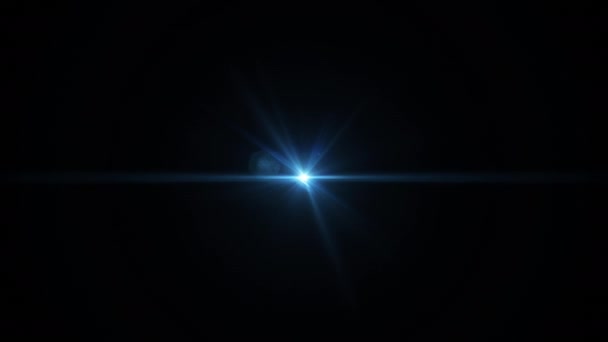 Soyut Döngü Merkezi Yanıp Sönen Mavi Parlayan Optik Işık Merceği — Stok video