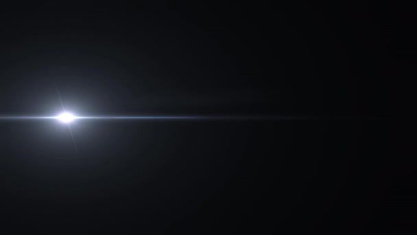 Abstrakcyjny Migoczący Biały Obiektyw Optyczny Gwiazdy Rozbłysków Poruszających Się Lewej — Wideo stockowe
