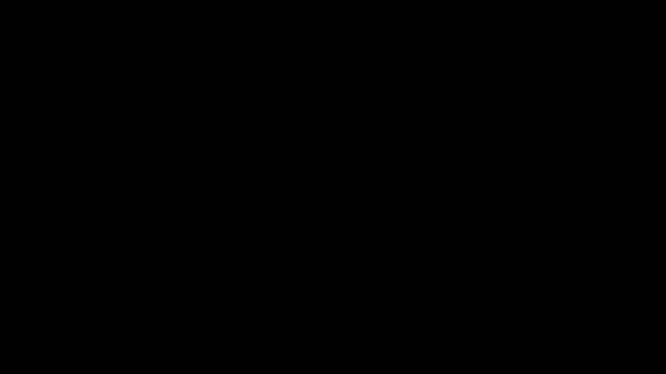 Щасливий Рожевий Блискучий Текст Серцевого Вибуху Чорному Абстрактному Фоні Ізольований — стокове відео