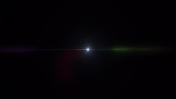 Abstrakcyjny Pętla Centrum Biały Niebieski Gwiazda Optyczny Blask Światło Obiektyw — Wideo stockowe