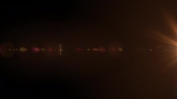 Абстрактний Центр Світиться Золотим Оптичним Світлом Рухається Формі Анімації Ліворуч — стокове відео