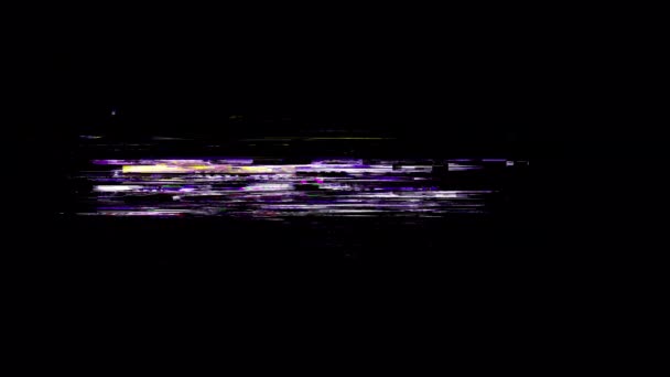 Анимация Эффекта Сбой Золотого Текста Error Черном Абстрактном Фоне Изолированный — стоковое видео