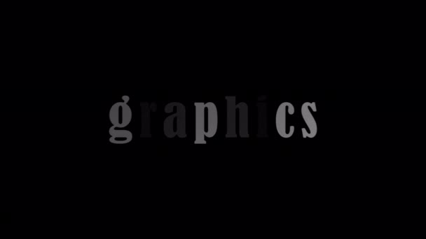 3D图形银色文字 在黑色抽象背景下具有动画效果 利用Quicktime Alpha Channel Proress 444推广广告概念隔离 — 图库视频影像