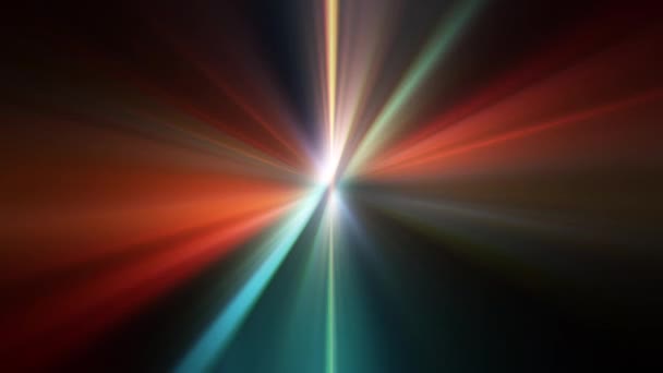 Абстрактна Петля Magic Гіпнотичний Різнокольоровий Мерехтіння Світиться Радіальними Лініями Руху — стокове відео