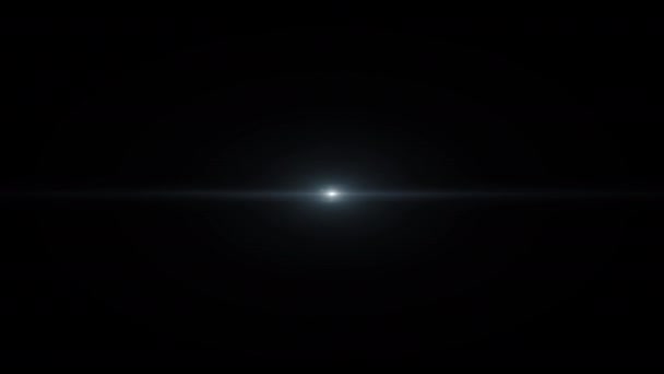 Центр Петли Мерцающие Светящиеся Белые Синие Лучи Звезды Огни Оптические — стоковое видео