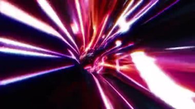 Soyut döngü Hitech dijital fütüristik bilim-kurgu sanal gerçeklik tüneli arka plan 44K 3D renkli bilim-kurgu uzay yolculuğu kavramı. 