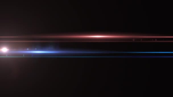 Αφηρημένη Μπλε Πορτοκαλί Οπτική Λάμψη Φως Φακό Φωτοβολίδες Κίνηση Animation — Αρχείο Βίντεο