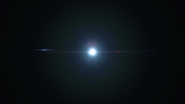 Soyut Döngü Merkezi Yanıp Sönen Beyaz Mavi Parlayan Optik Işık — Stok video