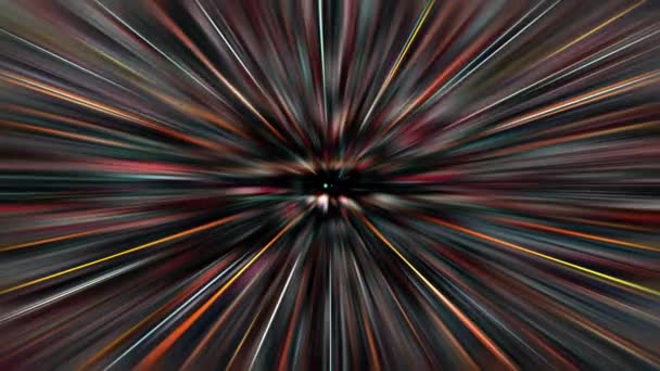 Анімаційна Петля Красивого Різнокольорового Швидкісного Світлого Радіального Сяйва Променів Абстрактного — стокове відео