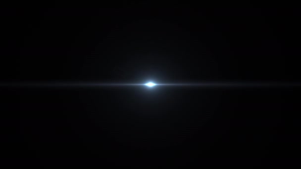 Αφηρημένη Βρόχο Κέντρο Λάμψη Μπλε Αστέρι Οπτική Λάμψη Φως Φωτοβολίδες — Αρχείο Βίντεο