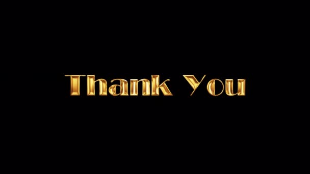Kiitos Kultainen Teksti Loistaa Valo Silmukka Liikkeen Animaatio Elementti Vaikutus — kuvapankkivideo