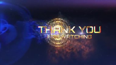 Soyut bilim teknolojisi Hitech 'in fütüristik 3D sinematik başlık geçmişini izlediğiniz için teşekkürler. İş ağı teknolojisi tanıtımı için animasyon.