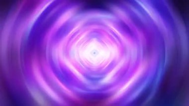 Soyut VJ döngüsü, siyah arka planda pembe psikedelik spin tüneli. Yuvarlak çizgili dönen hipnotik soyutlama. Güzel mavi pembe sanat efekti, optik illüzyon. 