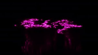 Teşekkürler pembe neon hatasının animasyon metni metin efekti sinematik başlık özeti siyah arkaplan üzerine soyut. 