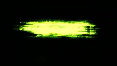 Siyah soyut arkaplanda neon yeşil arıza metin efektini kazandıran animasyon metni. 