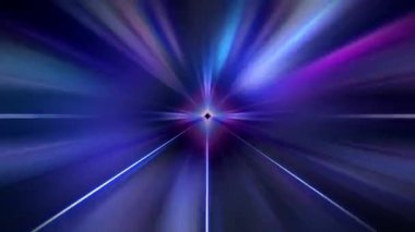Animasyon VJ döngü güzel merkez pembe radyal ışınlar soyut arka plan. Parlak ışıklarla soyut hareket arkaplanı.