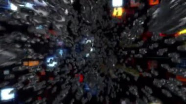 Soyut Parçacıkların dijital efektli altın metni izlediğiniz için teşekkürler. Siyah arkaplanda sinematik başlık animasyonu.