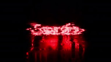 Teşekkür ederim, Rus kırmızı neon ışıklı kelime izole edilmiş döngü animasyonu, İngilizce çevirisi: Teşekkürler. 4K 3D kusursuz Rusça kelime Teşekkürler QuickTime Alpha Channel ProRes 4444 kullanarak izole kelime.
