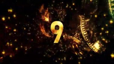 10 saniye geri sayım zamanlayıcısı soyut arkaplan. 10 'dan 0' a geri sayım dijital efekti sinematik başlık sayma zamanlayıcı fütüristik geri sayımı