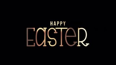 Mutlu Paskalya yazıları siyah soyut arka planda ışık ve sinema başlıkları parlıyor. Reklam kavramını destekle izole et  