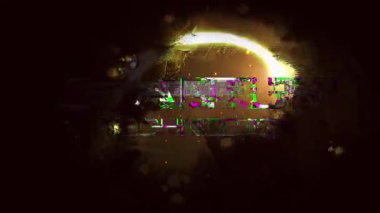 Quantum Teknolojisi 'nin üç boyutlu animasyonu dijital efektli sinematik başlık arkaplanlı gümüş metin ışığı animasyonu.