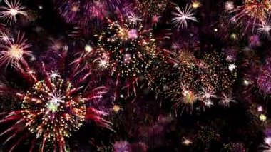 Soyut dikişsiz döngü birçok kıvılcım parçacıkları animasyon efekti siyah soyut arkaplan üzerinde etkinlik, VJ, konser, başlık, fragman, sunum gösterisi. 