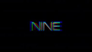 10 'dan geriye sayım metninin siyah arkaplan üzerinde bir etkisi var. İzole edilmiş alfa kanalı Prores 444 'ü uygula