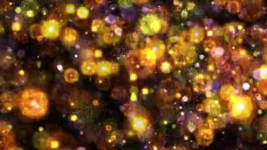 Parlak turuncu kıvılcım bombası parçacıkları siyah soyut arkaplanda ateş animasyonu oluşturur. 4K 3D ateşli turuncu parlayan kor yanan kül parçacıklarının animasyonu.