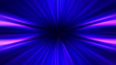 Animasyon VJ döngüsü. Teknoloji arka planı için soyut pembe radyal ışınlar yanıp sönüyor. Parlak ışıklarla soyut hareket arkaplanı. 