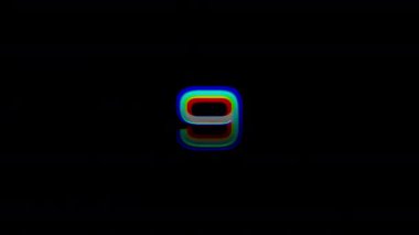 Canlandırma gümüş dijital numarası 10 saniyeden bir Modern 3D animasyon rakamına geri sayım. Reklam konseptini tanıt QuickTime Alpha Channel 444 'ü kullanarak izole et