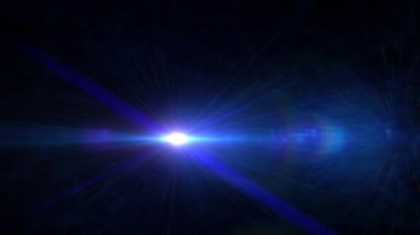 Soyut mavi optik mercek parlamaları, ekran projesi örtüsü için siyah arkaplan üzerinde ışık animasyonu parlatır. 4K kusursuz döngü dinamik kinetik parlak yıldız ışığı etkisi. 