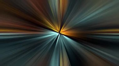 Soyut yaratıcı VJ döngüsü mavi turuncu radyal parlaklık, teknoloji ve iletişim için ışık hızı ışık animasyonu ve renkli arkaplan. Çok renkli ışık hızı, hareketli neon ışınlar.. 