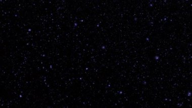 Mor parlak mavi yıldız parçacıkları siyah soyut arkaplan üzerine düşen animasyonlar. Alevli, mavi, pembe, parlayan, kor şeklinde yanan kül parçacıklarının animasyonu.