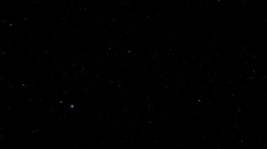 Abstract loop glow blue stars particles dust space travel flowing pattern animation on black background. 